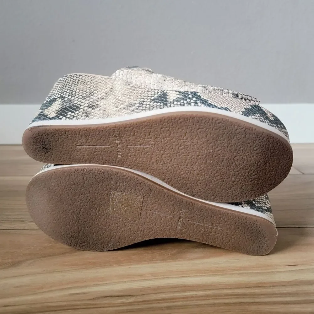 DV Dolce Vita Shan Platform Slingback Peep Toe Leather Sneaker Mule in Snake